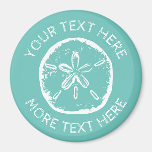 Aimant Plage de sable personnalisé $ coque large rond fri