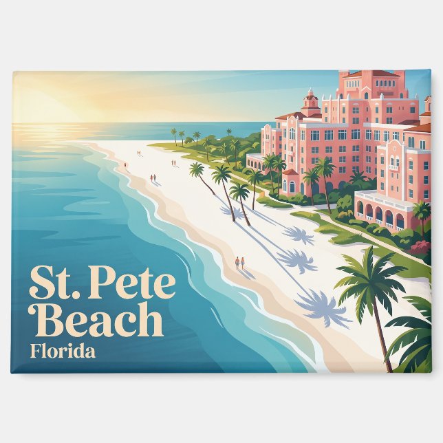 Aimant Plage de St. Pete États-Unis (Recto)