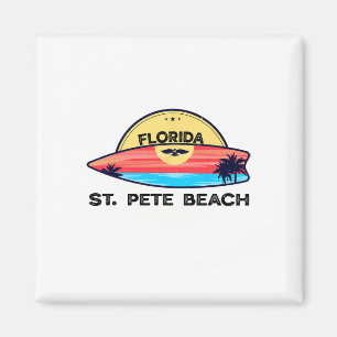 Aimant Plage de St Pete Floride Surfboard Plage Surf