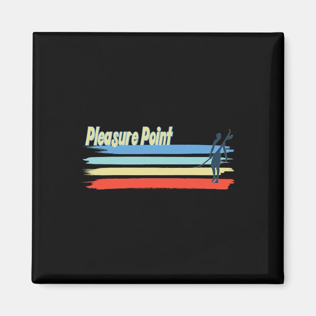 Aimant Plage de surf de Pleasure Point, Guy de surf pour  (Devant)