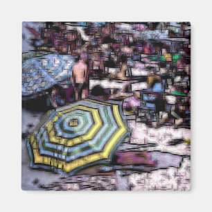 Aimant Plage effet numérique de style "impression"