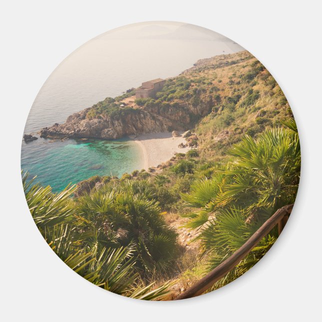 Aimant Plage isolée à Lo Zingaro, Sicile (Devant)