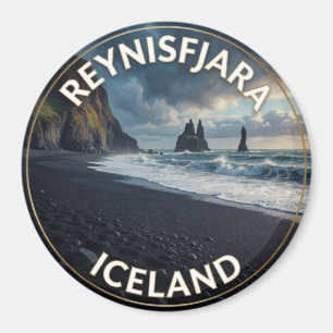Aimant Plage noire de Reynisfjara Islande Stacks marins