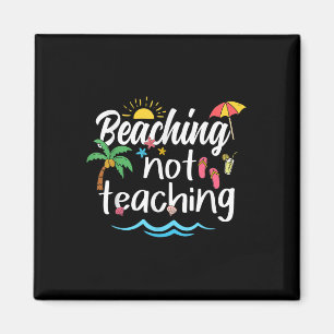 Aimant Plage Pas Enseigner Vacances Été Pause Enseignants