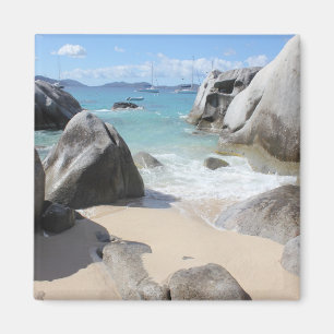 Aimant Plage pittoresque aux thermes de Virgin Gorda, BVI