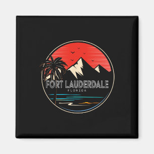 Aimant Plage Rétro Fort Lauderdale Floride Surf