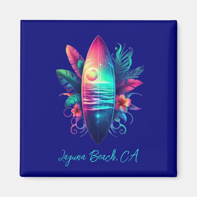 Aimant Plage Tropical Surboard (Devant)