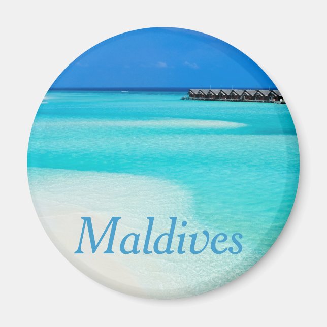 Aimant Plage tropicale aux Maldives (Devant)