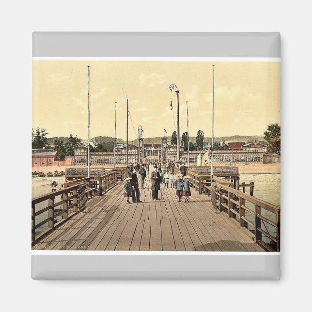 Aimant Plage, Zoppot, Prusse occidentale, Allemagne (i.e. (Devant)