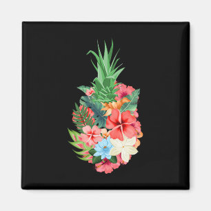 Aimant Plages d'Aloha Ananas Été - Fleurs Tropical