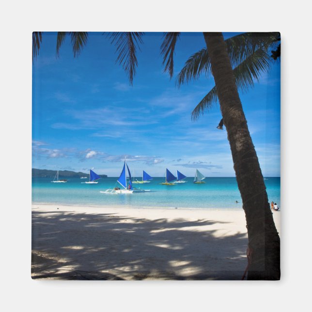 Aimant Plages tropicales | White Beach Boracay Philippine (Devant)