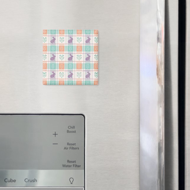 Aimant Plaid à carreaux de Pâques   (In situ (réfrigérateur))