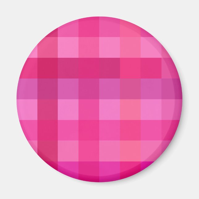 Aimant Plaid rose et lavande (Devant)