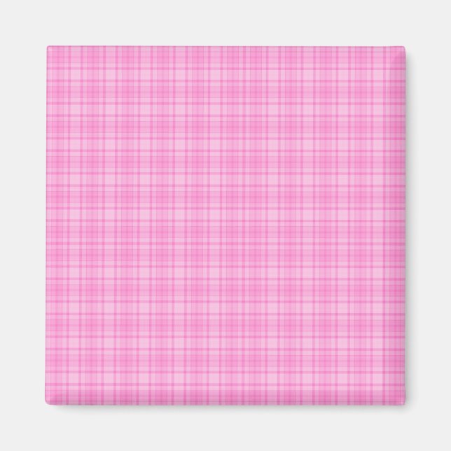 Aimant Plaid rose pastel (Devant)