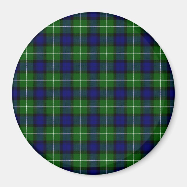 Aimant Plaid vert bleu Lamont tartan (Devant)