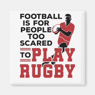 Aimant Plaisanterie amusante de rugby à XV qui dit trop