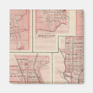Aimant Plan de Cambridge City, Wayne Co avec Newport