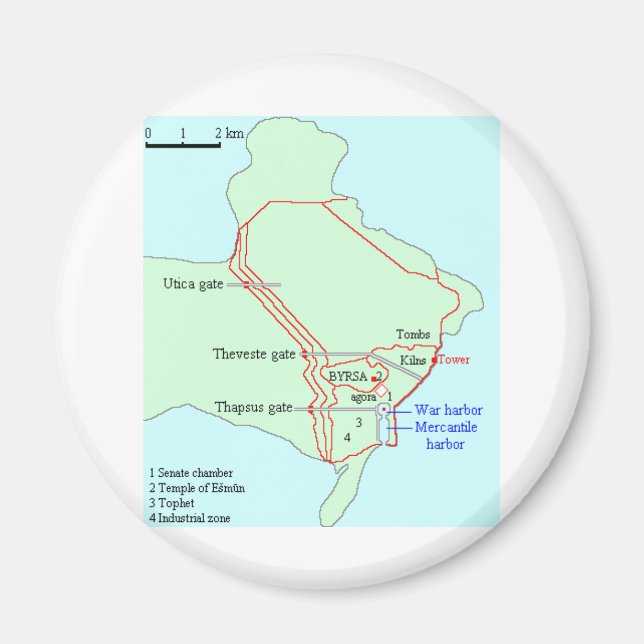 Aimant Plan de Carthage (Devant)