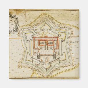 Aimant Plan de la citadelle de Milan