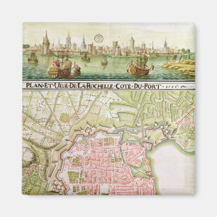 Aimant Plan de la ville de La Rochelle, 1736