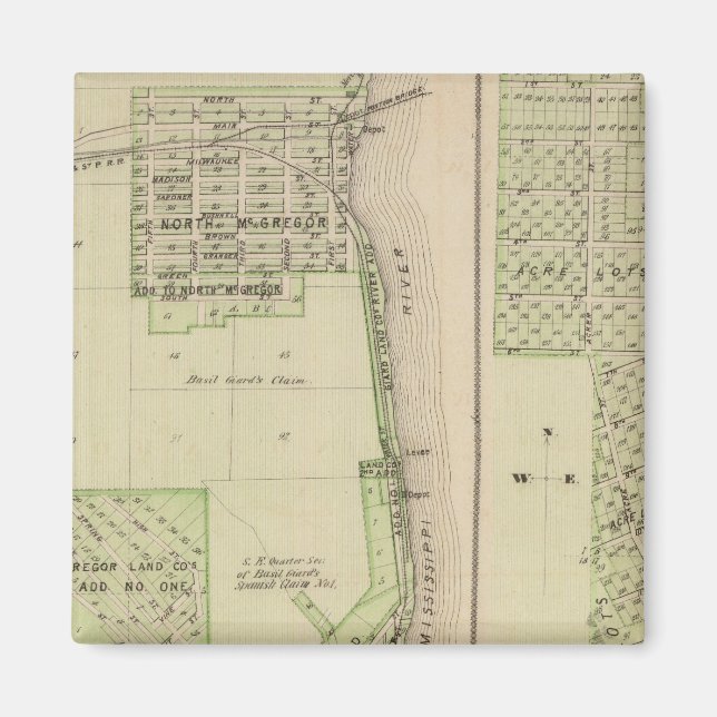Aimant Plan de la ville de McGregor (Devant)