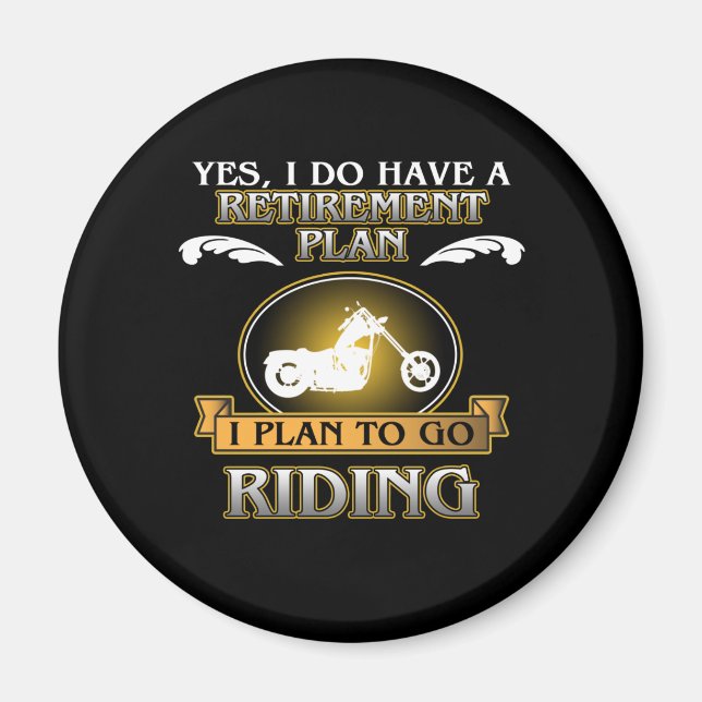 Aimant Plan de retraite équitation moto motocycliste moto (Devant)