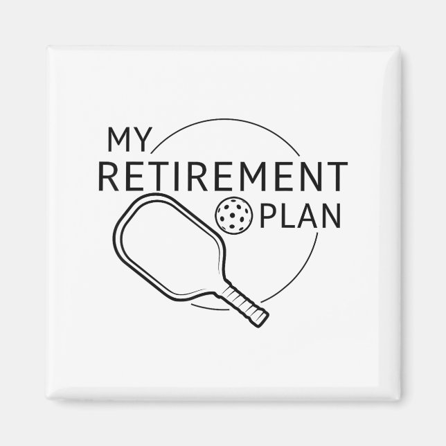 Aimant Plan de retraite pickleball joueur de pickleball d (Devant)