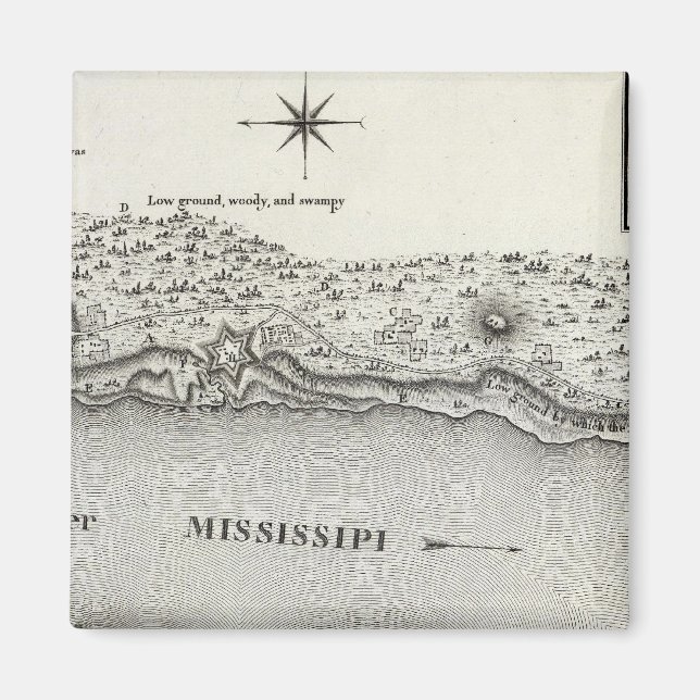 Aimant Plan Du Fort Baton Rouge (Devant)