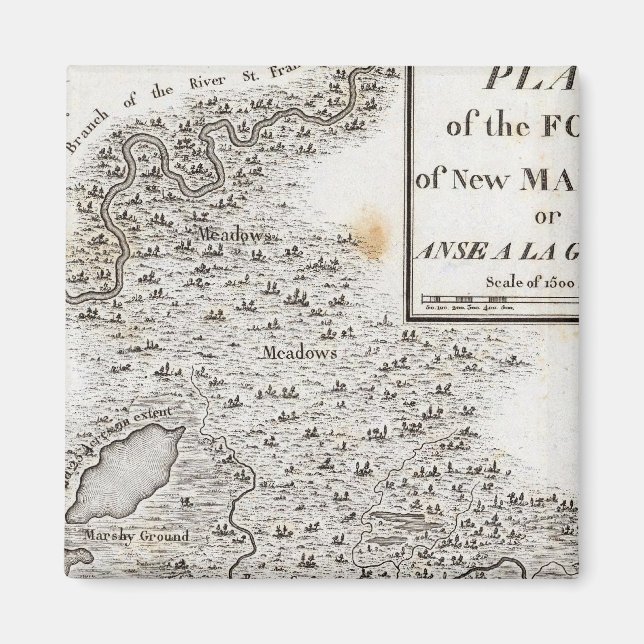 Aimant Plan du Fort du New Madrid (Devant)