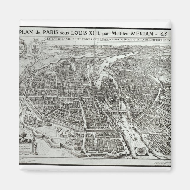 Aimant Plan Oiseau de Paris, 1615 (Devant)
