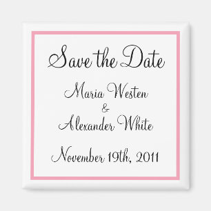 Aimant Plan rose Enregistrer l'aimant de date