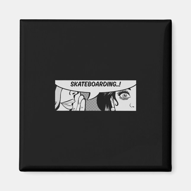 Aimant Planche à roulettes - Femmes chuchotant - Planche  (Devant)