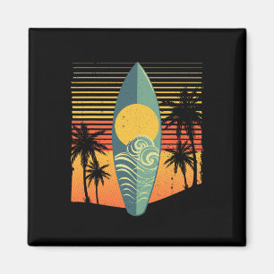 Aimant Planche de surf cool pour hommes femmes surfeur ré