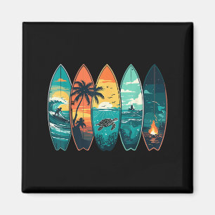 Aimant Planches de surf Coucher de soleil Océan Plage Amb