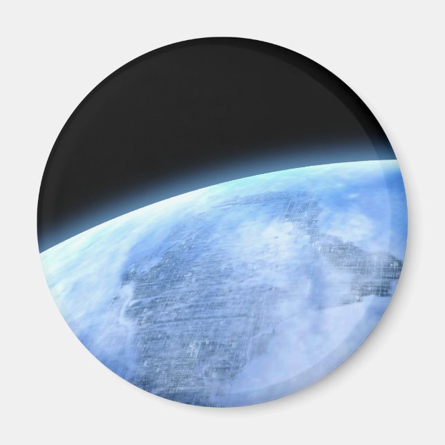 Aimant planète bleue (Devant)
