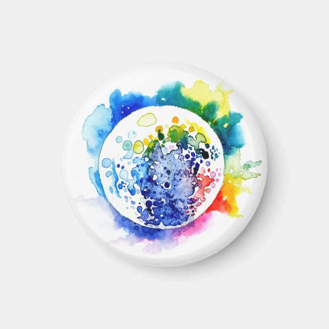 Aimant Planète colorée (Devant)