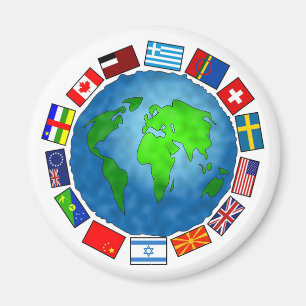 Aimant Planète de drapeau