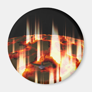 Aimant planète en feu
