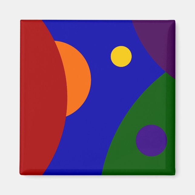 Aimant Planètes arc-en-ciel (Devant)