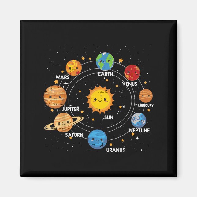 Aimant Planètes autour du Soleil Système Solaire Espace G (Devant)