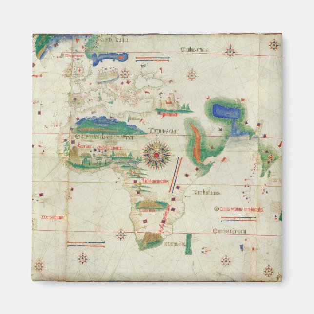 Aimant Planisphère Cantino | 1502 (Devant)