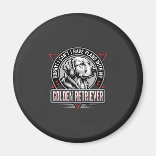 Aimant Plans de Retriever doré Conception de badge de chi