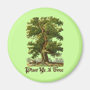 Aimant Plante Ye A Tree Green Slogan
