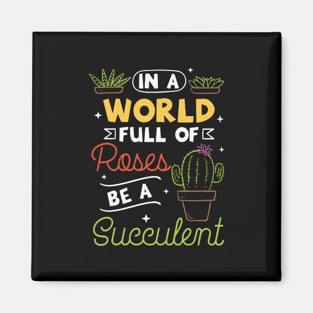 Aimant Plantes succulents (Devant)