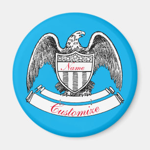 Aimant Plaque d'aigle patriotique vintage Thunder_Cove