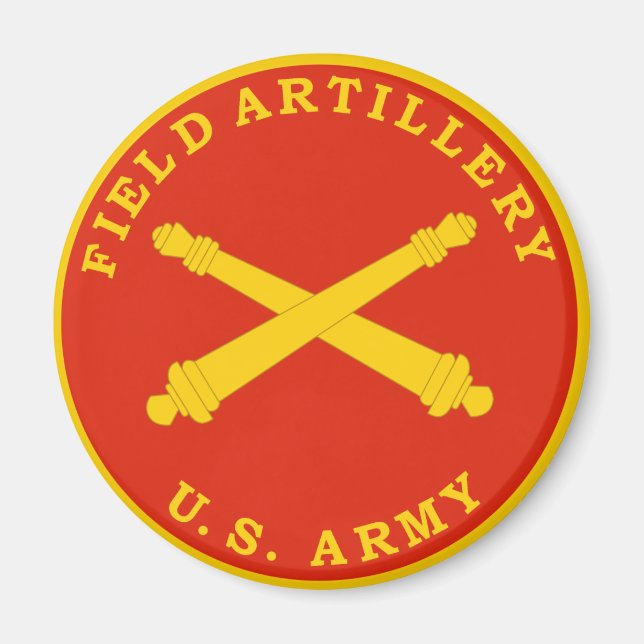 Aimant Plaque de sceau de l'artillerie de campagne (Devant)