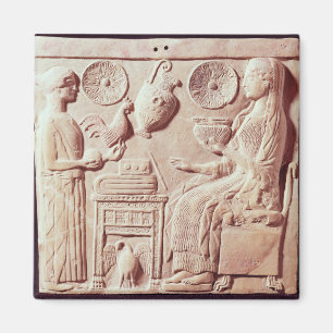 Aimant Plaque des cadeaux de offre d'une femme à l'posé