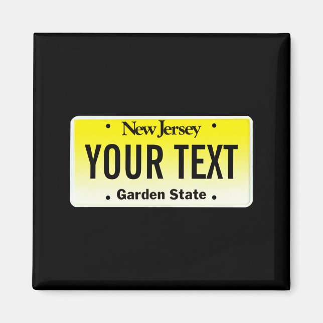Aimant Plaque d'immatriculation du New Jersey  (Devant)