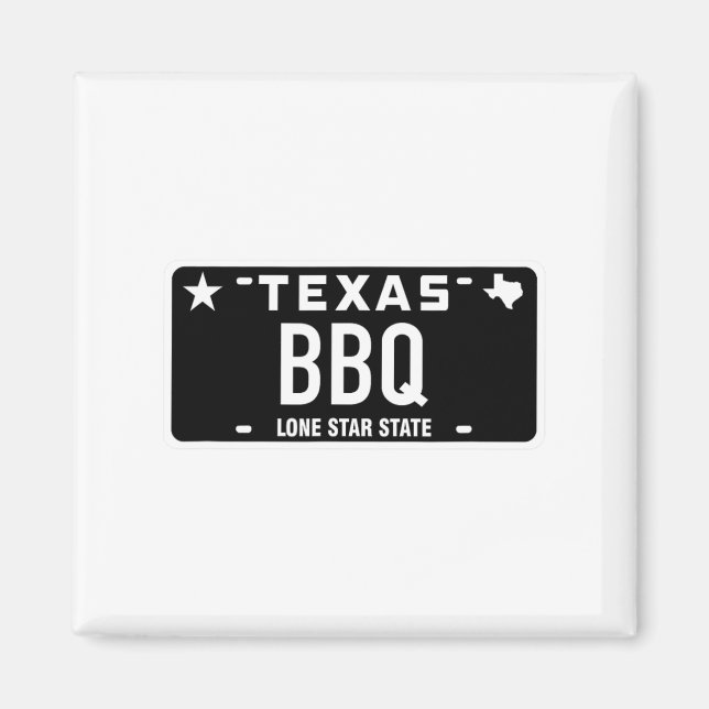 Aimant Plaque d'immatriculation Texas Bbq Nourriture Vian (Devant)