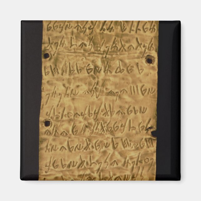 Aimant Plaque or avec inscription phénicienne, de Père No (Devant)